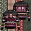3D S.T The Next Generation 1987 Red Ugly Christmas Ver 2 Ugly Sweater