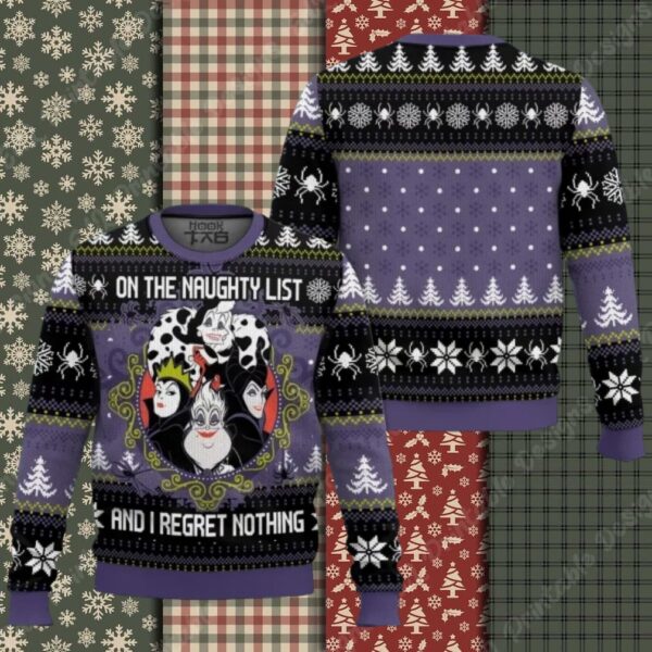 Disney Villains On The Naughty List Ugly Sweater