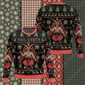 Hail Santa Satan Claus Ugly Sweater