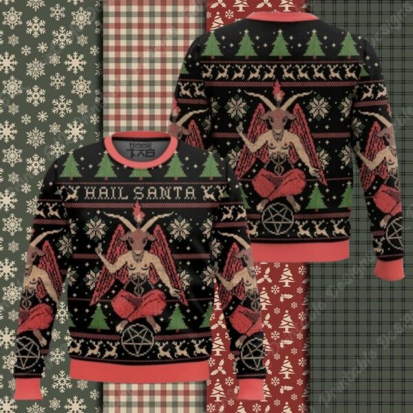 Hail Santa Satan Claus Ugly Sweater