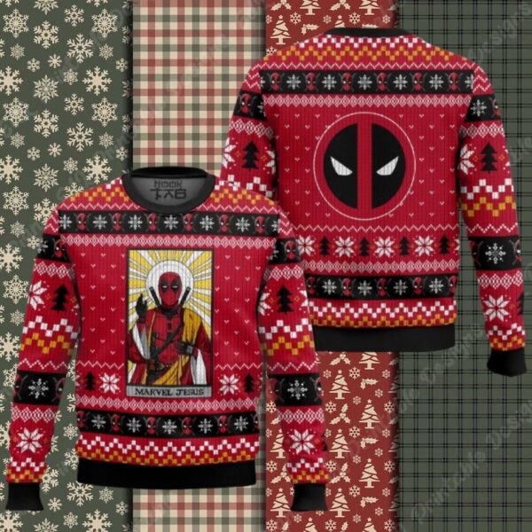 Marvel Jesus Deadpool Ugly Sweater