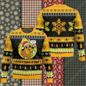 This is Fine Meme Christmas Ugly Sweater