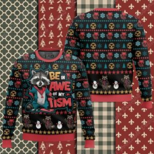 Be In Awe Of My Tism Rocket Raccoon Ugly Sweater