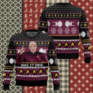 Captain Picard ST Ugly Christmas Sweater