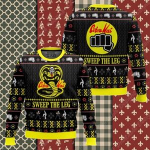 Cobra Kai Sweep The Leg Karate Kid Ugly Christmas Sweater