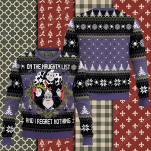 Disney Villains On The Naughty List Ugly Sweater