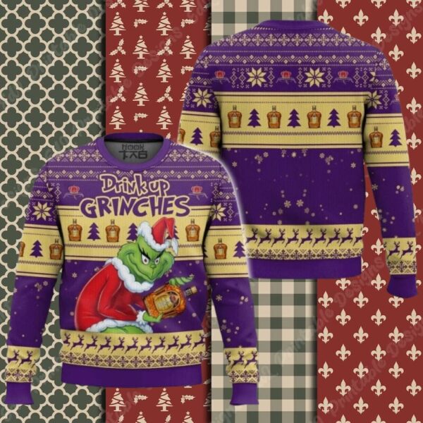 Drink Up Grinches Crown Royal Ugly Sweater