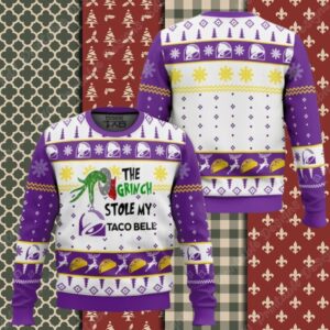 Grinch Stole Taco Bell Christmas Ugly Sweater
