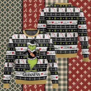 Guinness Grinch Ugly Christmas Sweater