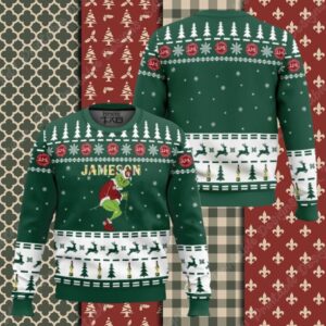 Jameson Grinch Christmas Light Ugly Christmas Sweater