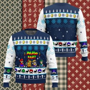 Mario Kart 3D All Over Printed Ugly Sweater