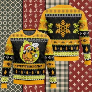 This is Fine Meme Christmas Ugly Sweater