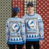 Detroit Lions Grinch Claus Blue Family Christmas Ugly Sweater