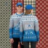 Detroit Lions Gingerbread They Net Like Us Blue Womens Xmas Ugly Sweater