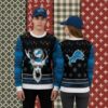 Detroit Lions Its A Good Day Blue Adults Christmas Ugly Sweater