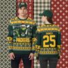 Skull Flower Denver Broncos Orange Xmas Ugly Sweater