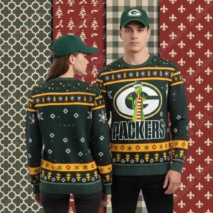 Green Bay Packers Grinch Xmas Womens Christmas Ugly Sweater