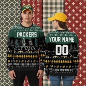 Green Bay Packers Personalized Best Players Cute Christmas Ugly Sweater
