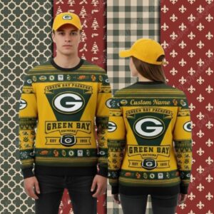 Green Bay Packers Personalized Gift Mens Christmas Ugly Sweater