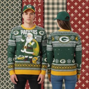Green Bay Packers Santa Claus Bring Gifts Best Christmas Ugly Sweater