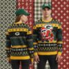 Green Bay Packers Charlie Brown Snoopy Mens Christmas Ugly Sweater