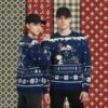 Detroit Lions Minion Squad Blue Couples Christmas Ugly Sweater